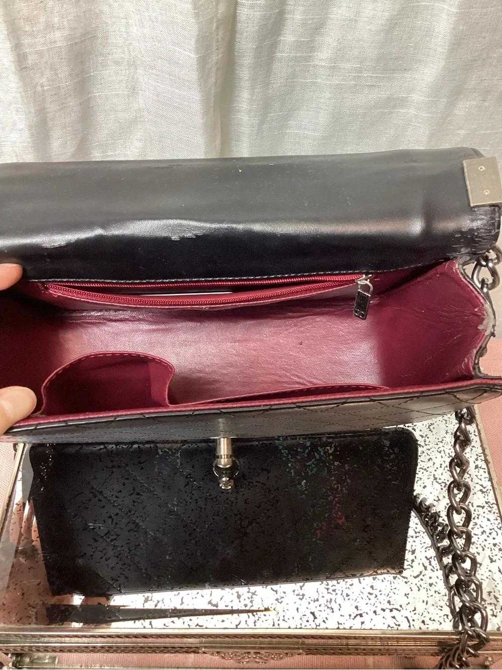 Chanel Boy Lambskin Leather Flap Bag- Black